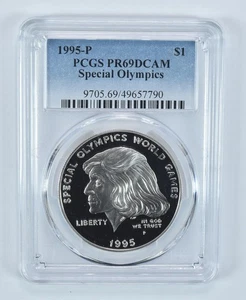 1995-P Special Olympics Commemorative Dollar PR69 DCAM PCGS Blue Label *9621 - Picture 1 of 5