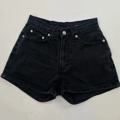 Pantalones cortos de mezclilla negros vintage Jordache para mujer talla 5/6 cintura 25” entrepierna 2,5” Foto 1 de 4
