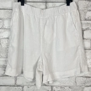J.CREW NWD Mujer Largo Tropez Ligero Utilitario Blanco Lino Corto GRANDE CA384 - Imagen 1 de 8