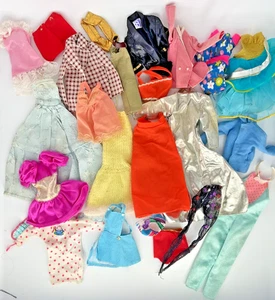 Vintage Barbie Doll Clothes LOT Dresses Tops Mattel C - Picture 1 of 11
