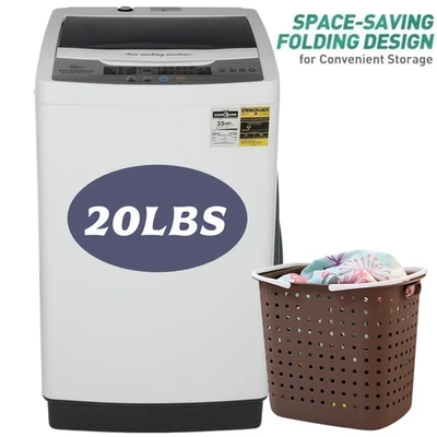 Lavadora portátil totalmente automática de 20 libras para apartamento 10 programas- Foto 1 de 4