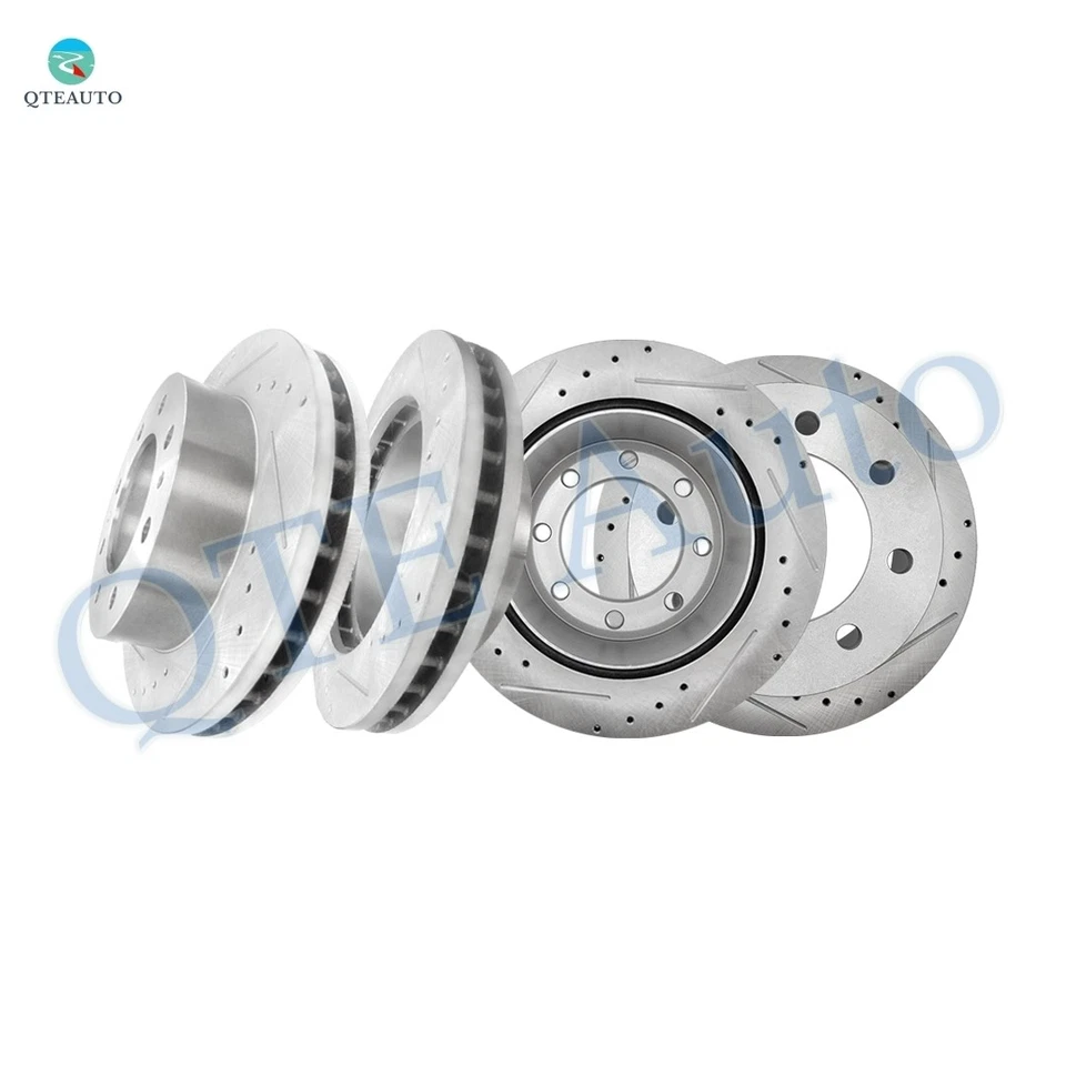 Set Front 325mm-Rear 330mm Drilled Brake Rotors For 2003 2004 GMC Yukon XL 2500 - Image 1 of 4