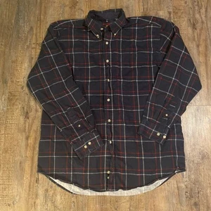 Ivy Crew Shirt Mens Long Sleeve Button Up Plaid Large 100% Cotton Y2K preppy - Picture 1 of 8