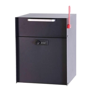 Post Mount Locking Mailbox with Code Lock - Large Capacity Security Password ... - Picture 1 of 7