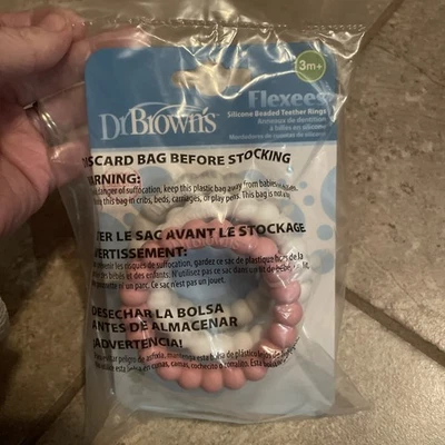 NUEVO 3 Anillos de Mordedor de Cuentas de Silicona Flexibles Edades 3M+ | Dr Brown’s Foto 1 de 2