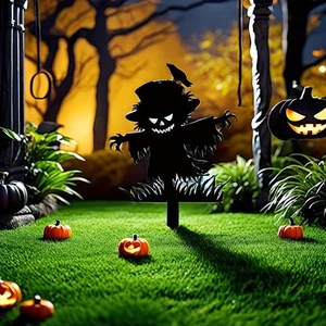Vogelscheuchenpfahl, Halloween-Dekoration, rustikaler dekorativer Gartenpfahl - Picture 1 of 6