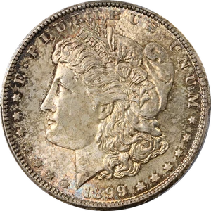 1899-O Morgan Silver Dollar PCGS MS65 - Toning - Picture 1 of 4