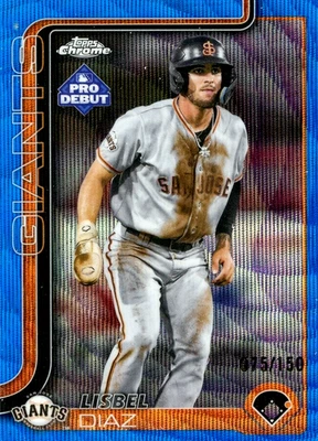 2025 Topps Pro Debut Chrome Lisbel Diaz #PDC-137 BLUE #ED 75/150 - Image 1 of 2
