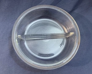 Piatto da forno rotondo vintage Pyrex in vetro diviso ~ ciotola 10”x2,5” - Foto 1 di 5