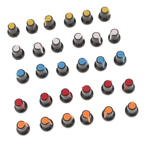 30PCS WH148 AG2 Potentiometer Knob Hat Yellow Orange Blue White Red 6MM - Picture 1 of 7