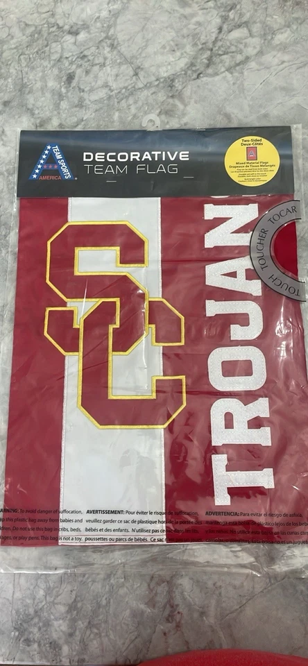 USC Flags,Case of 96 Trojans Embellish 18"x12.5" Garden Flags - Image 1 of 1