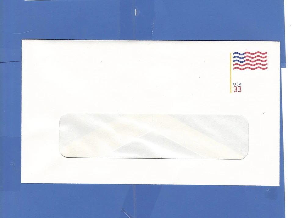 FIRST DAY ISSUE  WINDOW ENVELOPE WITH  AMERICAN FLAG 33 CENT STAMP - Image 1 of 1