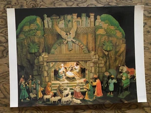 Czech Christmas Holiday Postcard 1990s  - Picture 1 of 2