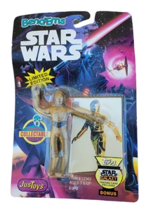 Star Wars Movie Bend Ems C-3PO Action Figure Trading Card JusToys 1993 Fan Gift - Picture 1 of 3