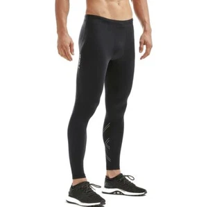GENUINE | 2XU Mens Aspire Compression Long Tights (Black/Silver) - Picture 1 of 9