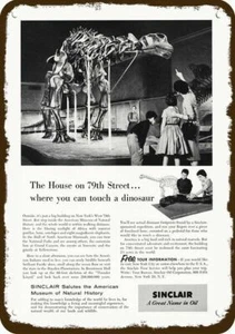 1956 Donnereidechse Dinosaurier & Sinclair Vintage-Look DEKORATIVES REPLIKAT METALLSCHILD - Bild 1 von 1