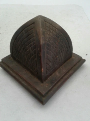 Large Antique Newel Post Finial Hardwood Ornate Victorian Architecture Salvage Cover