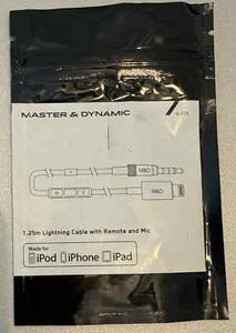 Master & Dynamic M&D Lightning to 3.5mm Audio Cable w/ Remote Mic MFi-Certified - Picture 1 of 7