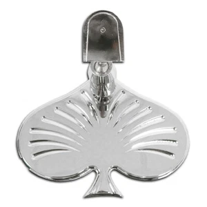 CHROME UNIVERSAL For CHEVY GM IMPALA ALUMINUM REAR VIEW MIRROR - POKER SPADE - Picture 1 of 1
