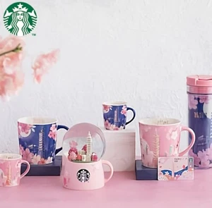 Taza vaso Starbucks Taiwan Taipei 101 flor de cerezo nueva porcelana de hueso JAPÓN NUEVO - Imagen 1 de 116