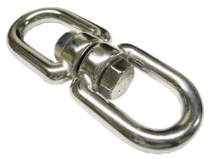 13mm STAINLESS STEEL MARINE SWIVEL EYE + EYE boat yacht chain rope deck - Picture 1 of 2