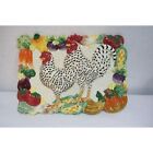 Fitz & Floyd Classics Du Village Chicken Rooster Ceramic Plate Wall Hang Placque