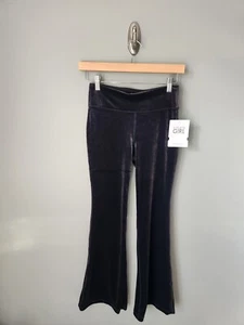 Athleta Girl Chit Chat Flare Pants Velvet Black Large/12 NWT - Picture 1 of 7