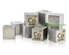 Cobalt Métal Cube 10mm Standard Density Cube 99.99% Co pour Element Collection