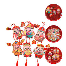 6 Pcs God of Wealth Ornaments New Year Tree Festival Decoration