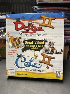 DOGZ II & CATZ II Your Virtual Petz Pet Big Box Window 95\98 PC\CD 1999 New - Picture 1 of 6