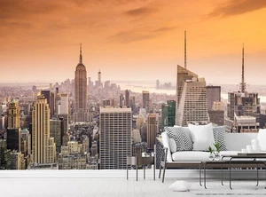 New York City Skyline Wall Mural Photo Wallpaper Cityscape Paper Poster Decor - Imagen 1 de 9
