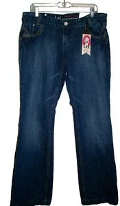 l.e.i. Sophia Hip Hugger Grommet Pocket Jean Size Juniors Plus 14, 36" X 31" - Picture 1 of 8