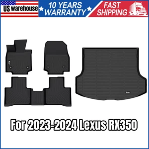 Fits 2023-2024 Lexus RX350 Floor/Trunk Mat All Weather TPE 3D Rear Cargo Carpet - Picture 1 of 9