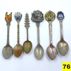 6 x Vintage spoons souvenir Teaspoons collectible - Picture 1 of 7