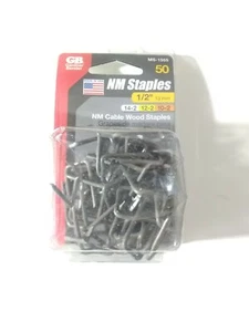 12 Packs of Gardner Bender NM Cable Wood 1/2" Staples 50 per Pack MS-1555 - NEW - Picture 1 of 3
