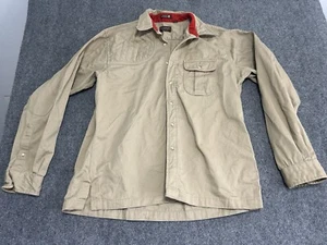 Vintage Norman Shirtmakers Schießhemd Herren XL hellbraun Jagd Skeet Langarm USA - Bild 1 von 9