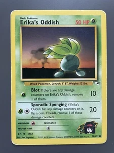 Erika's Oddish Gym Heroes 78/132 Unlimited WOTC Pokemon - Picture 1 of 2