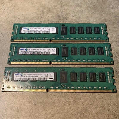 Samsung 12gb (3x4gb) 2Rx8 PC3L-10600R Server RAM - Image 1 of 2