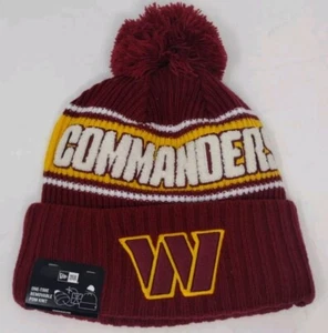 Washington Commanders 2024 New Era Knit Beanie Hat Official On Field Burgandy - Picture 1 of 5