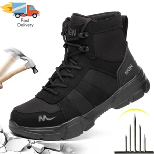 Indestructible Safety Shoes Boots Mens Steel Toe Work Boots Lightweight Non-Slip - Picture 1 of 28