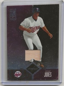 2004 LEAF LIMITED #46 JACQUE JONES GAME USED BAT #'D 1/5 