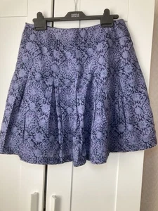 Fat Face Mauve Blue Patterned Short Skirt 10 - Picture 1 of 6