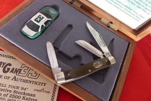 Schrade USA Made 4" 8OT #33 Harry Gant 3 Blade LTD Stockman Knife & Car - Picture 1 of 9