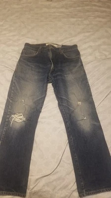 Винтажные мужские джинсы Levi's 517 с оранжевой застежкой 33x29 США синяя джинсовая ткань 70-е - Изображение 1 из 4