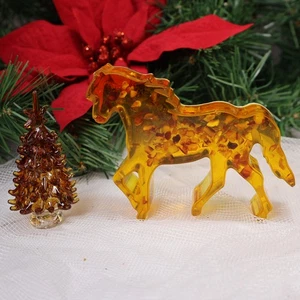 Bernstein Pferd Figur - KIZIMA USA | Weihnachtsgeschenk 2026 - Bild 1 von 8