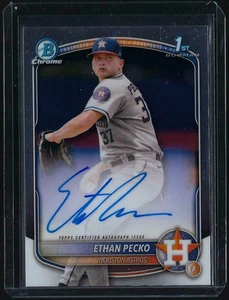 2025 BOWMAN CHROME ETHAN PECKO 1ST BASE SILVER AUTO CPA-EPE - Picture 1 of 2
