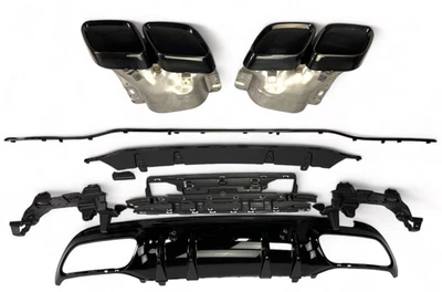 ✅ Difusor Trasero + Cubiertas de Tubo de Escape para Mercedes W205 S205 C63 AMG - Imagen 1 de 4