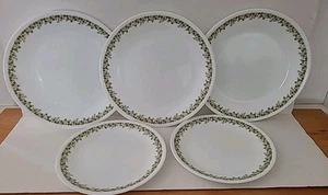 5er Set Corelle Spring Blossom Crazy Daisy grün Speiseteller Salatteller - Bild 1 von 8