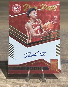 Jalen Johnson Rookie Pen Pals On Card Auto /49 Panini Donruss Elite Basketball - Picture 1 of 2