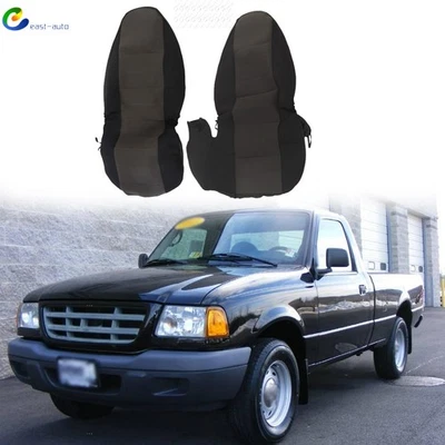 Fundas de asiento de auto con respaldo alto negro/centro carbón para Ford Ranger 1998-02 03 60/40 Foto 1 de 4